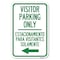 Signmission Bilingual Reserved Parking Sign Visitor Heavy-Gauge Aluminum Sign, 12" x 18", A-1218-24303 A-1218-24303 - alternate 1